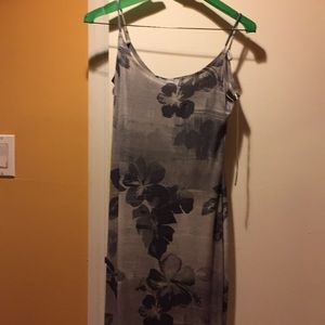Silver dress (floor length) flower design size 2